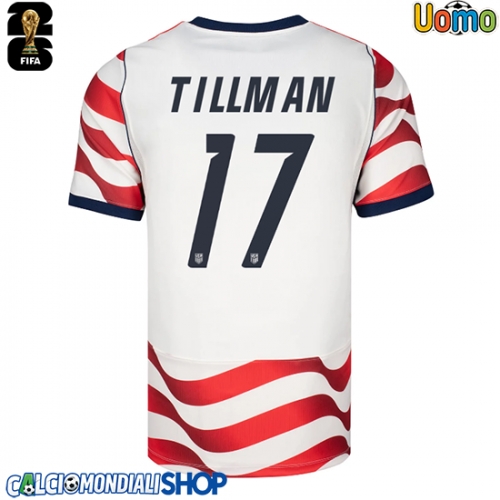 Maglie da calcio Stati Uniti Malik Tillman #17 Prima Maglia Mondiali 2026  Manica Corta